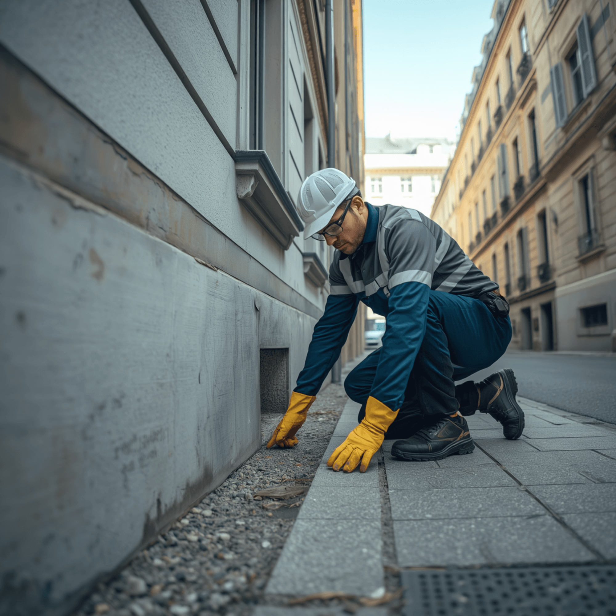 un technicien en train de surveiller un chantier à Toulon